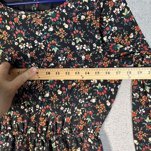 J Crew Mercantile Dress Women’s 2 Mini Floral Cottage Core Prairie Dark Floral - Picture 6 of 15